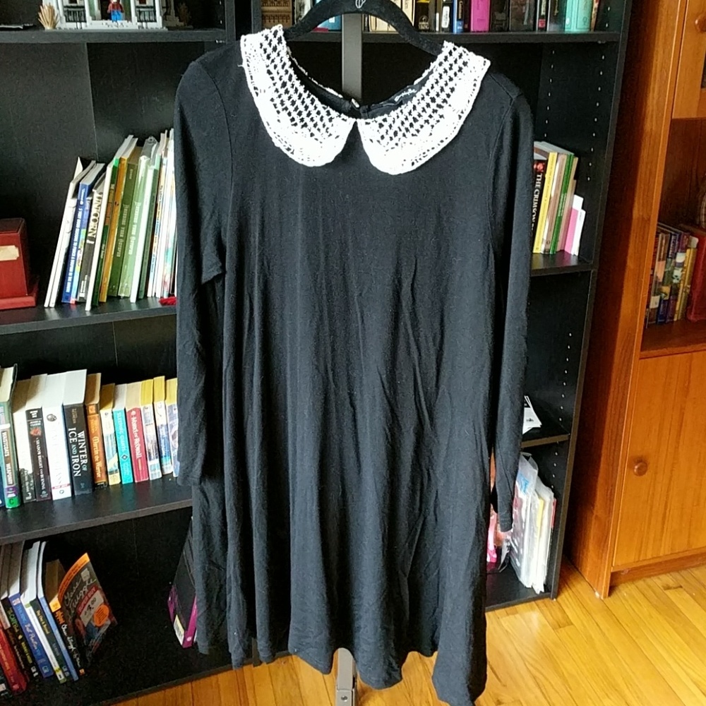 Simply Be Wednesday Addams swing dress with collar